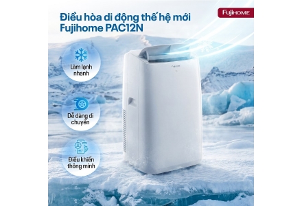 Máy điều hòa di động thông minh Fujihome PAC12N thế hệ mới (12.000BTU-1.5HP)