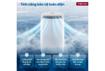 Máy điều hòa di động thông minh Fujihome PAC12N thế hệ mới (12.000BTU-1.5HP)