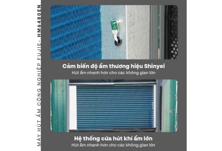 Máy hút ẩm công nghiệp FujiE HM-6480EN 3 Pha Mới