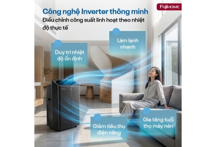 Điều hòa di động Fujihome PAC12Pro 12000BTU -1.5HP, Inverter