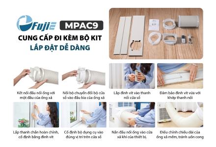 Máy điều hòa di động thông minh FujiE MPAC9 (9000BTU-1.0 HP)