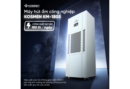 Máy hút ẩm công nghiệp Kosmen KM-180S (180 Lít/24h)