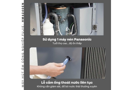Máy hút ẩm công nghiệp FujiE HM-6240EN 3 Pha Mới