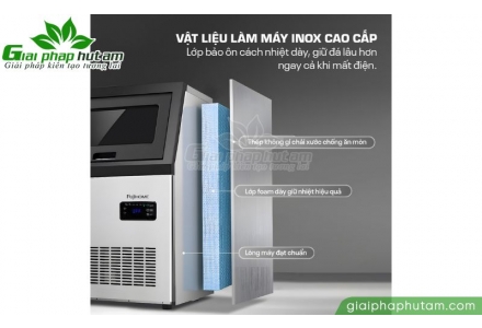 Máy làm đá thương mại kèm lọc nước UF Fujihome IM70C