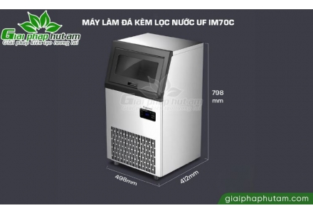 Máy làm đá thương mại kèm lọc nước UF Fujihome IM70C