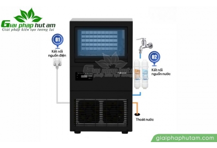 Máy làm đá thương mại kèm lọc nước UF Fujihome IM45C