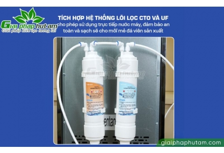 Máy làm đá thương mại kèm lọc nước UF Fujihome IM45C