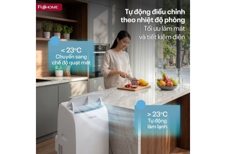 Máy điều hòa di động thông minh Fujihome PAC14N thế hệ mới (14.000BTU-1.6HP)