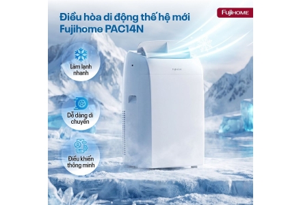 Máy điều hòa di động thông minh Fujihome PAC14N thế hệ mới (14.000BTU-1.6HP)