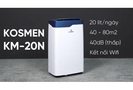 video review Máy hút ẩm Kosmen KM-20N (20 Lít/24h)