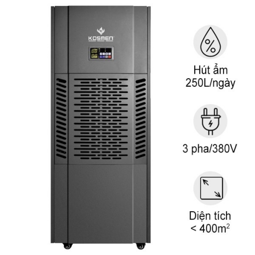 Máy hút ẩm công nghiệp Kosmen KM-250S (250 Lít/24h)