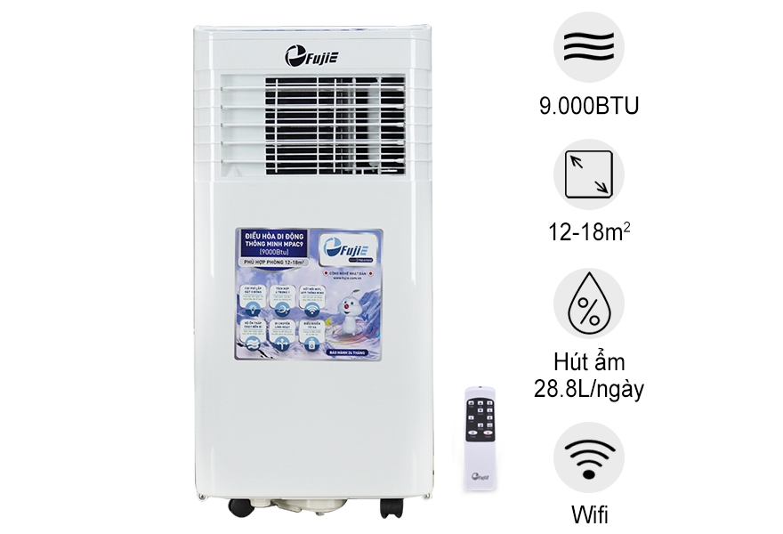 Máy điều hòa di động thông minh FujiE MPAC9 (9000BTU-1.0 HP)