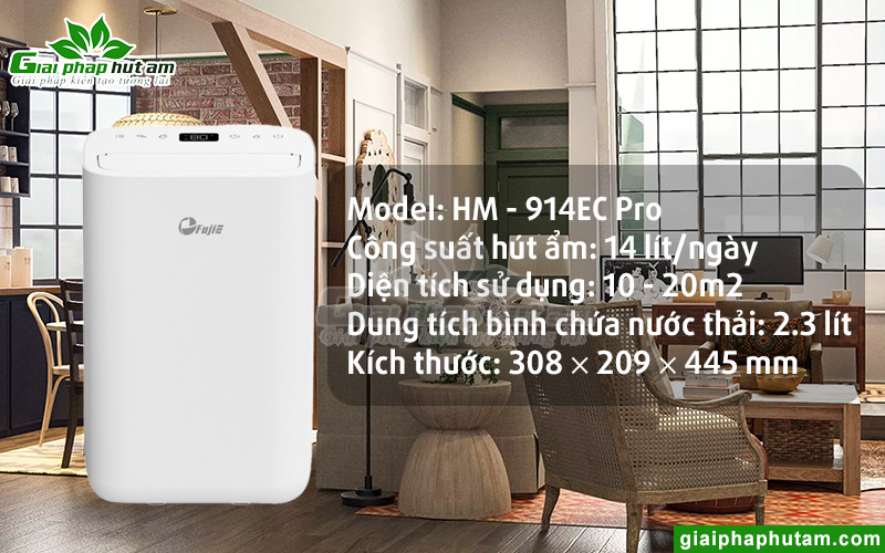 Thông số kỹ thuật máy hút ẩm dân dụng FujiE HM-914EC Pro