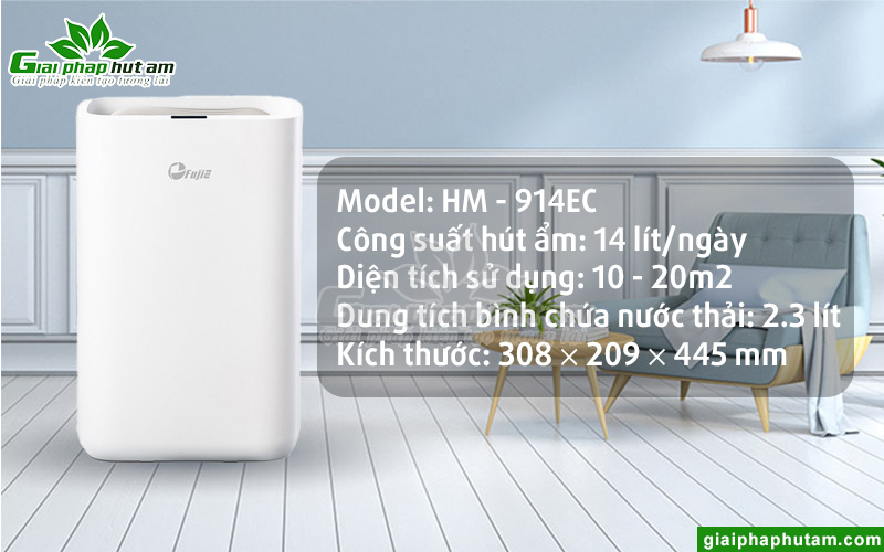 Thông số kỹ thuật máy hút ẩm dân dụng FujiE HM-914EC