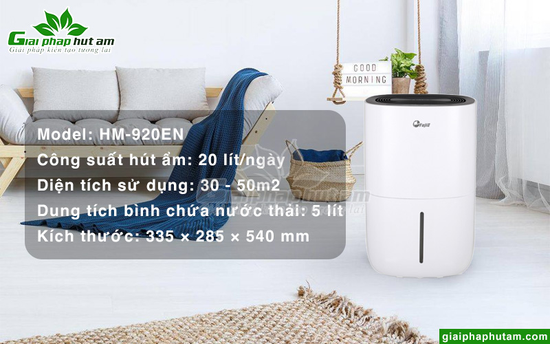 Thông số kỹ thuật máy hút ẩm dân dụng FujiE HM-920EN