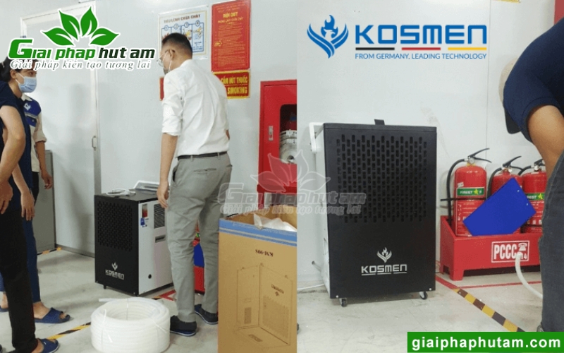 lắp đặt máy hút ẩm bảo quản phụ tùng xe máy tại bắc ninh cho chao long
