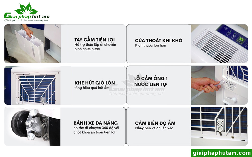 thiết kế của Máy hút ẩm Fujihaia DH70B