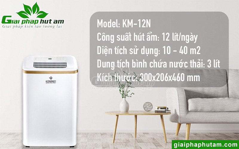 Thông số kỹ thuật máy hút ẩm Kosmen KM-12N