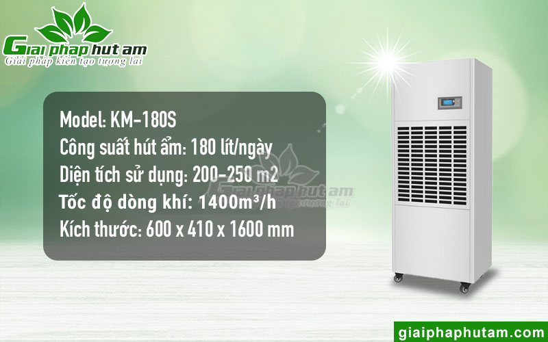 Thông số kỹ thuật máy hút ẩm Kosmen KM-180S