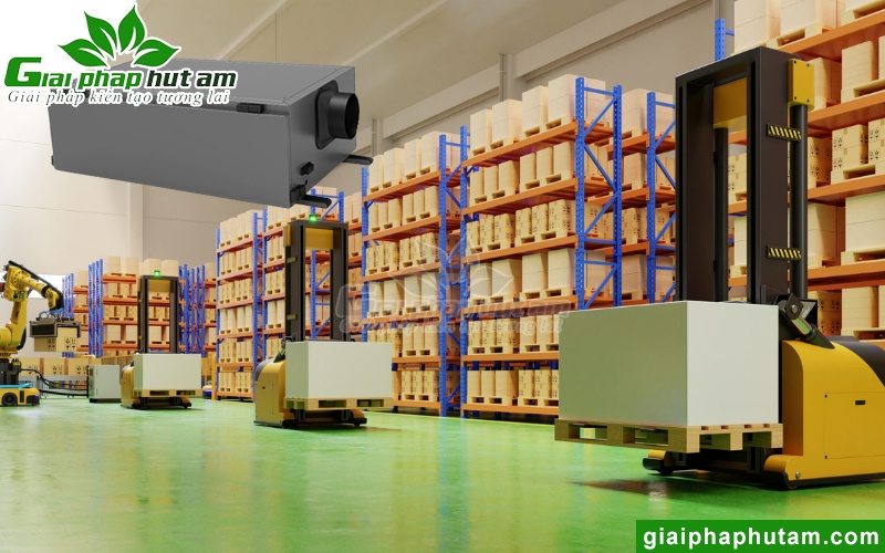 ứng dụng của Máy hút ẩm treo trần Kosmen KM-66E trong bảo quản hàng hóa