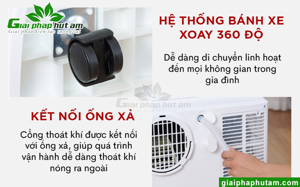 Máy lạnh mini di động FujiE MPAC12B với thiết kế di động thông minh