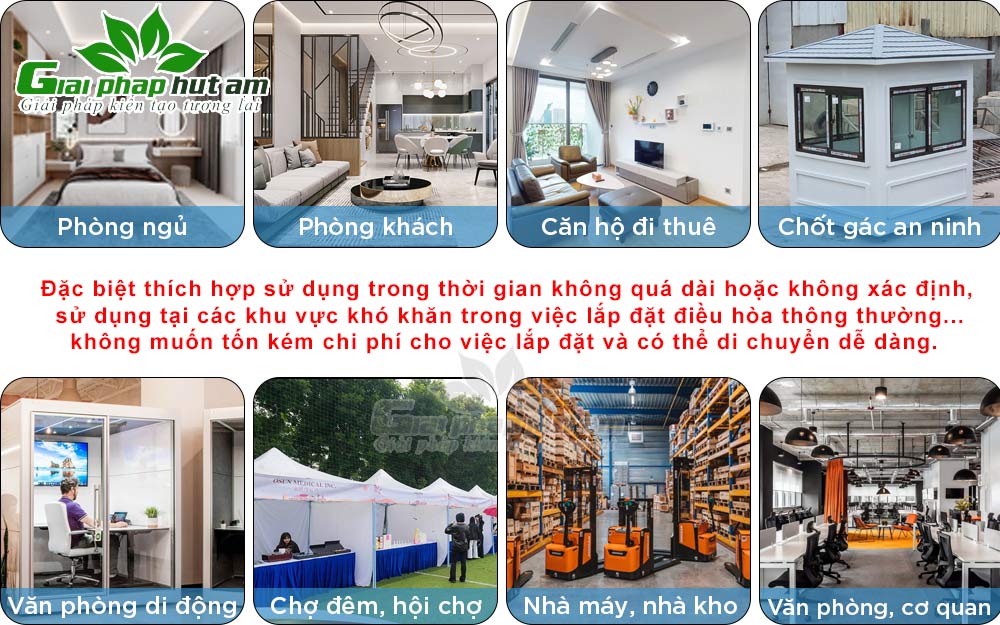 Máy lạnh mini di động FujiE MPAC12B phù hợp với nhiều không gian khác nhau