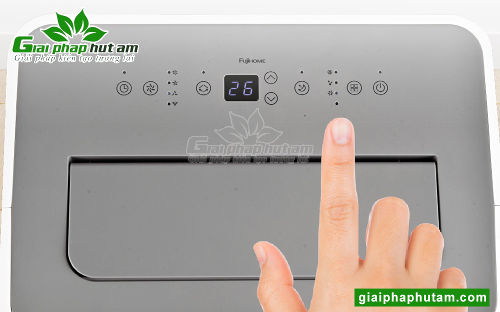 Chức năng tích hợp trên bảng điều khiển của máy lạnh di động Fujihome PAC14