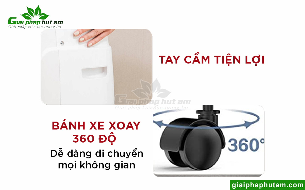 Máy lạnh mini di động Fujihome PAC14 với thiết kế cải tiến hiện đại, gọn gàng