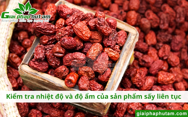 kiểm tra nhiệt độ, Độ ẩm của sản phẩm sấy