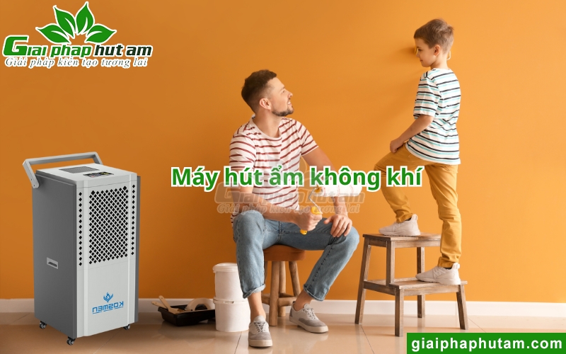 sử dung máy hút ẩm kiểm soát độ ẩm sơn tường