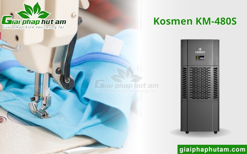 Máy hút ẩm Kosmen KM-480S xử lý Độ ẩm trong may mặc