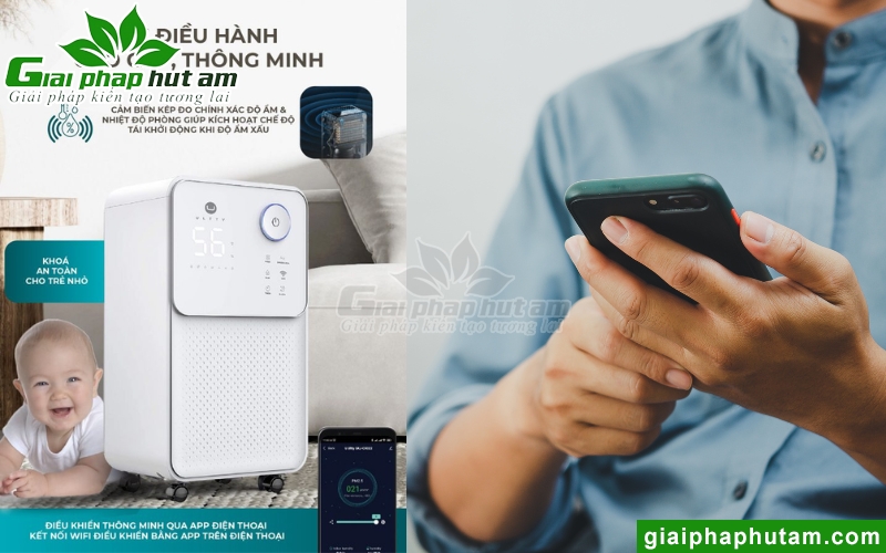 máy hút ẩm Ullty xài bầng app
