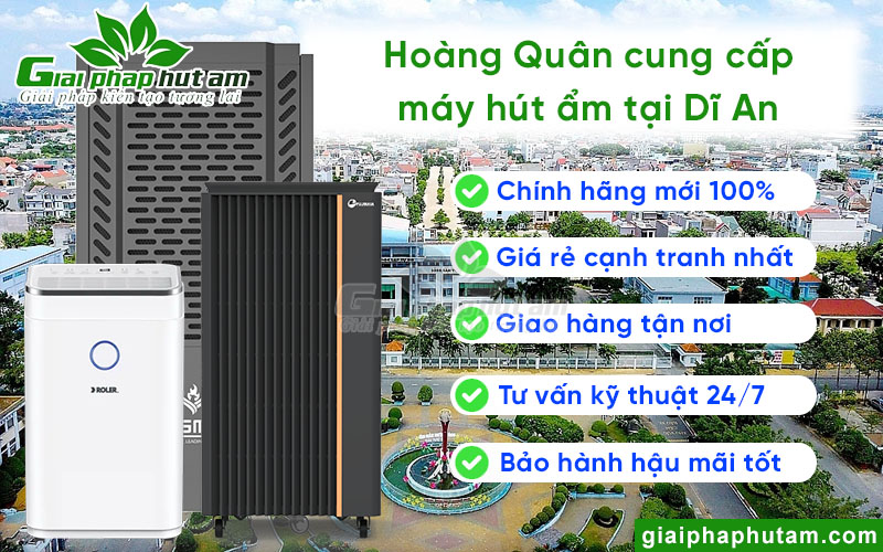 Hoàng Quân cung cấp máy hút ẩm chính hãng tại Dĩ An