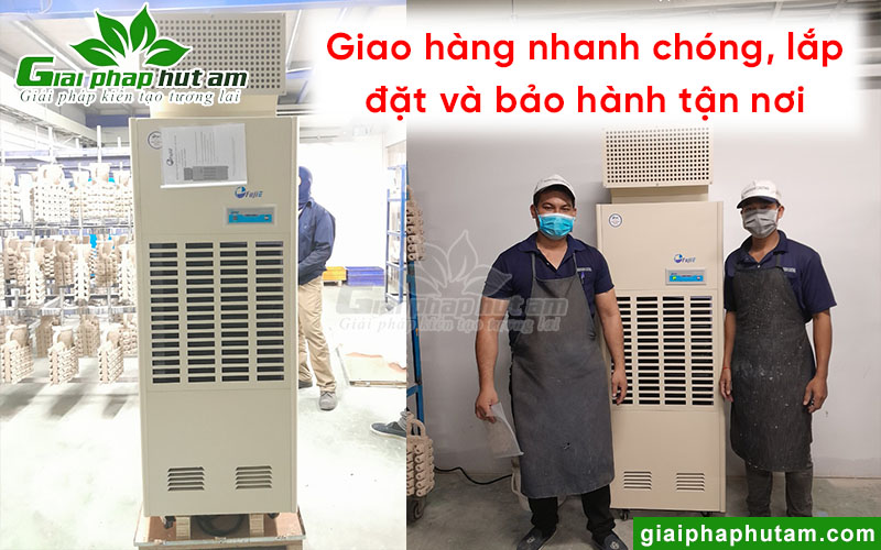 Giao hàng nhanh chóng, lắp đặt máy hút ẩm tân nơi