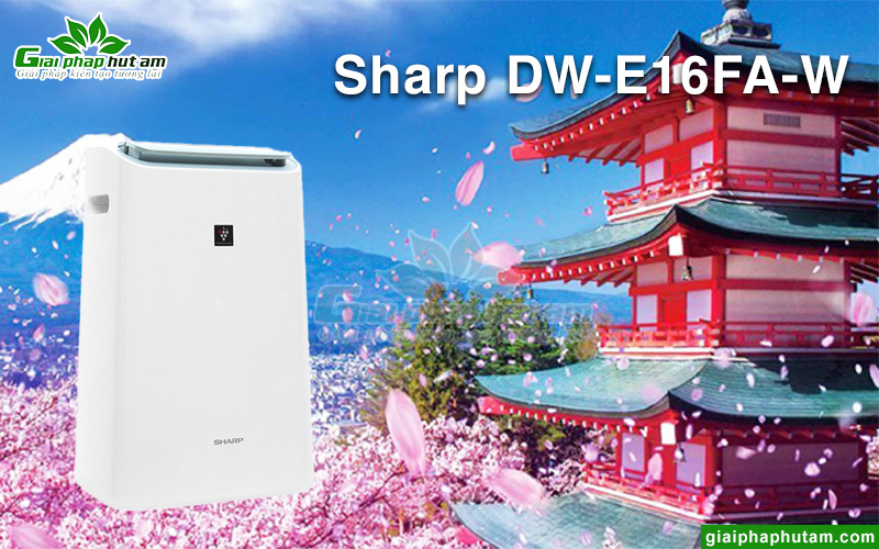 Máy hút ẩm gia đình cua Nhật Sharp DW-E16FA-W