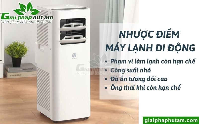 Nhược điểm của máy lạnh di động