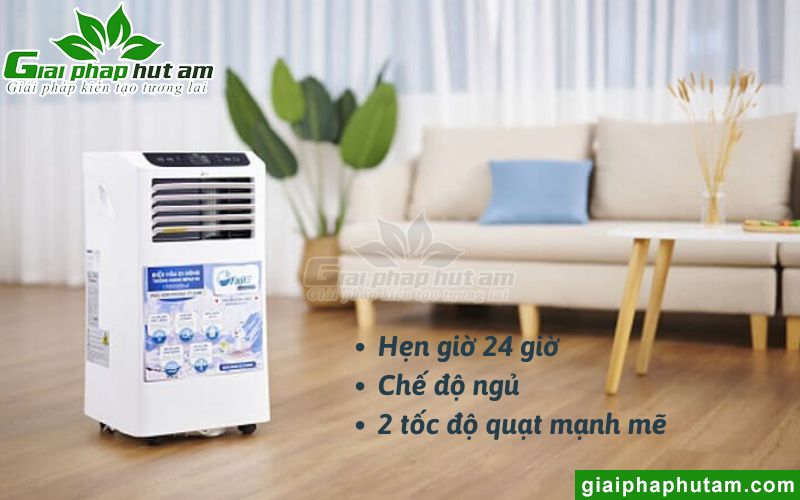 Hẹn giờ 24 giờ; Chế độ ngủ, 2 tốc độ quạt mạnh mẽ