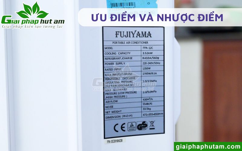 Máy lạnh di động Fujiyama có ưu và nhược điểm gì?
