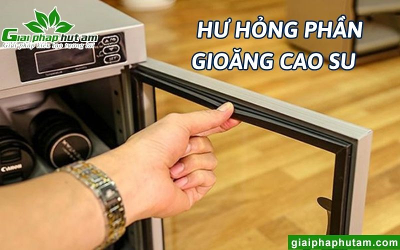 Gioăng cao su tại viền cửa tủ chống ẩm hỏng
