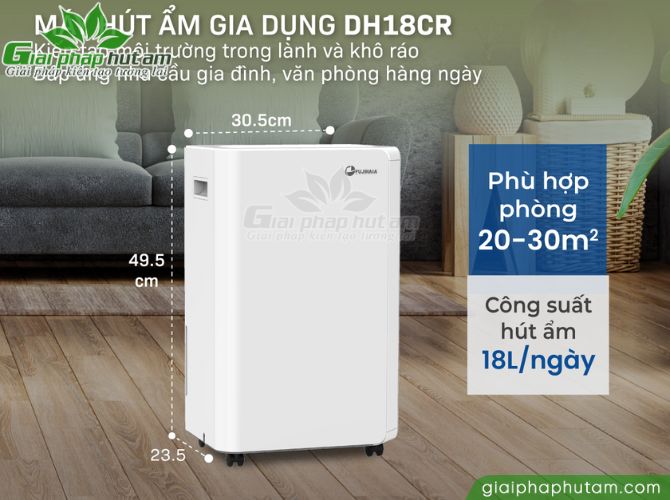 Bảng thông số Máy hút ẩm dân dụng Fujihaia DH18CR