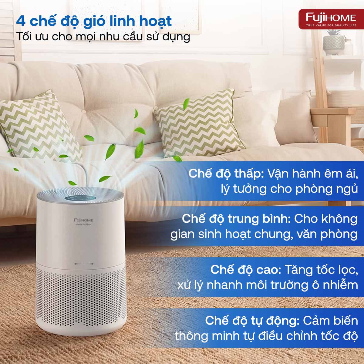 video review Máy Lọc Không Khí Thông Minh Fujihome AP5-COMPACT